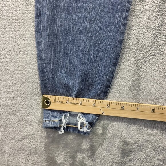 Kut From The Kloth Jeans Womens 8 Connie High Rise Ankle Skinny Med Wash Fringe - Picture 10 of 10